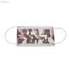 Brown disposable 3 ply protective face mask Camouflage