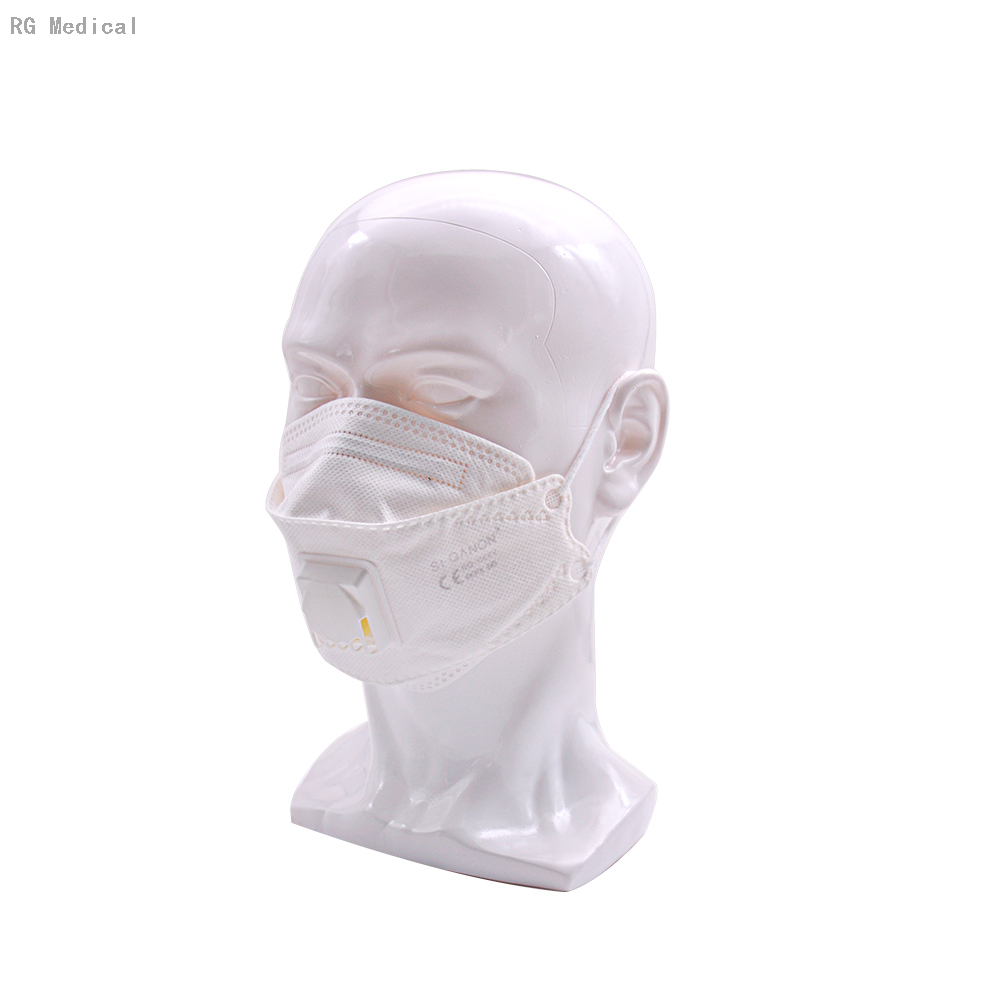 Valved Fish Type FFP3 Respirator Mult-function Facial Mask 