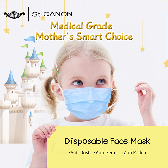 Kids Use Ear Loop 3 Ply Medical Face Mask 