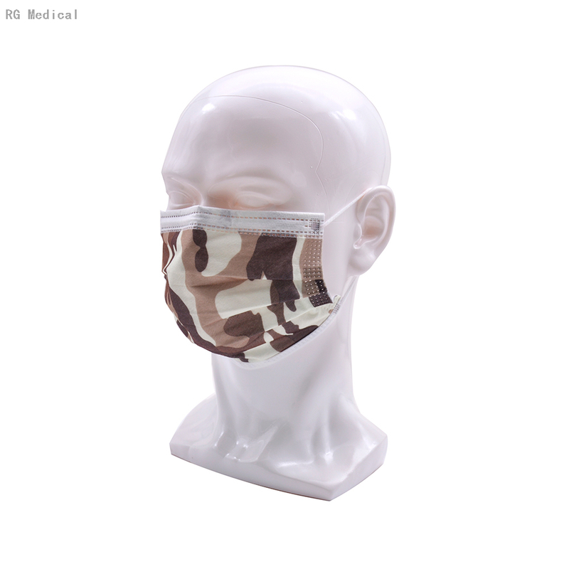 Brown Camouflage Medical Clinical Protective Face Mask
